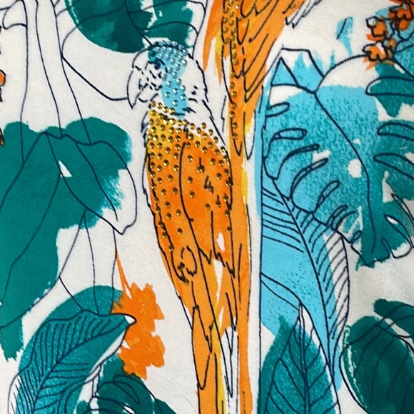 NWT Turquoise & White Tropical Ruby Rd Tunic Top Size XL - Picture 2 of 8